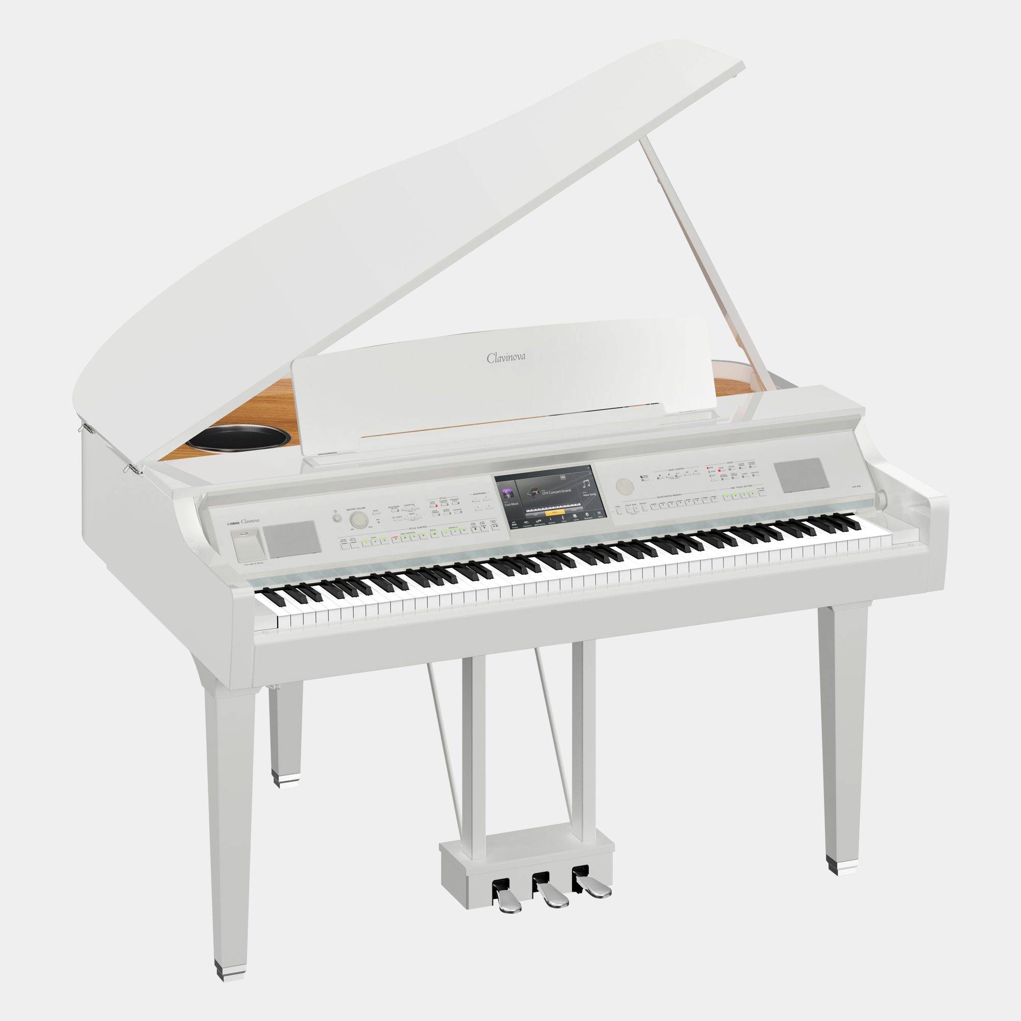 Yamaha Clavinova CVP809GP Digital Piano With Piano Bench Polished White (CVP809GP / CVP 809GP)